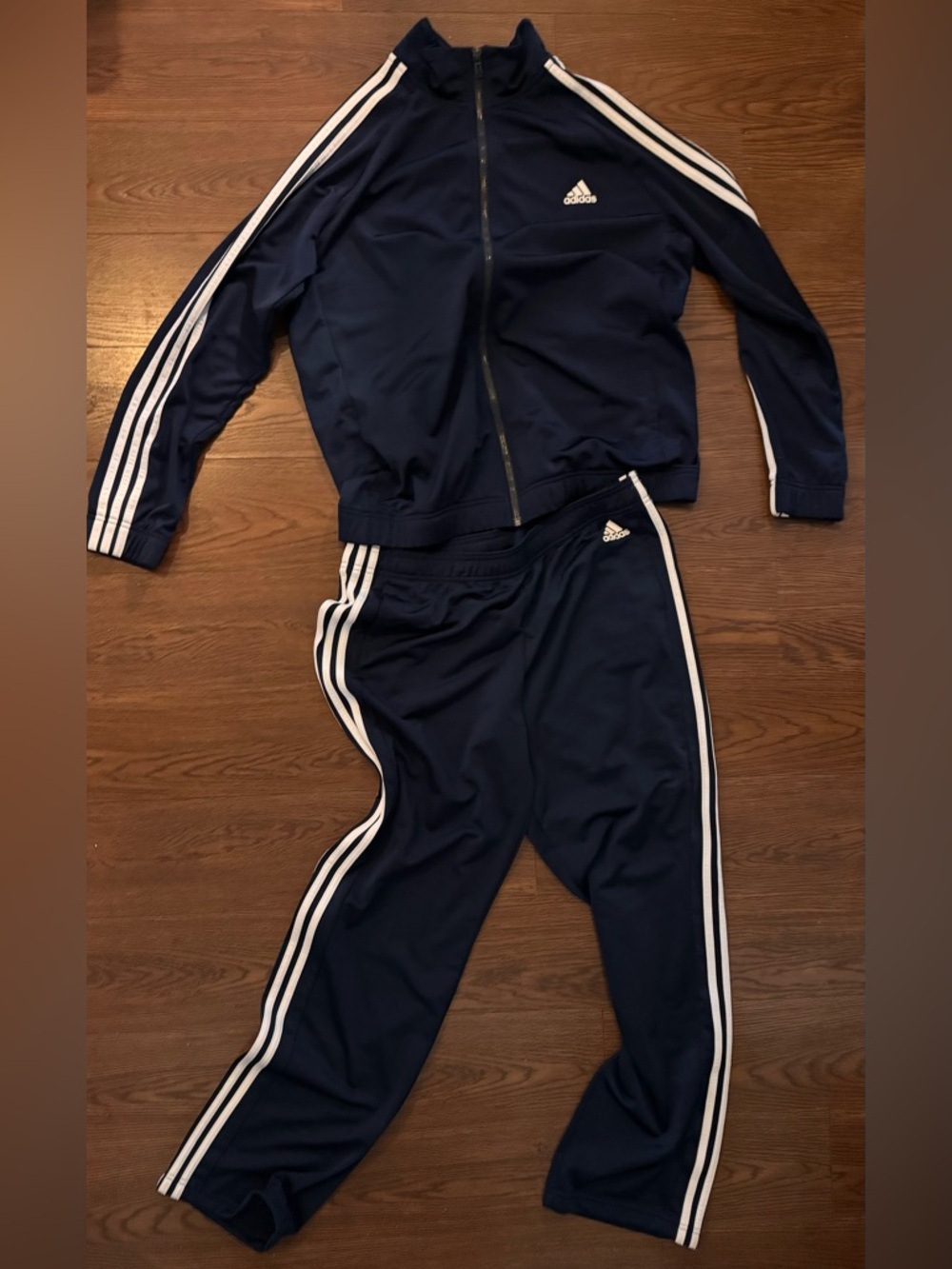 adidas Track Jacket and Pants with White 3-Stripes